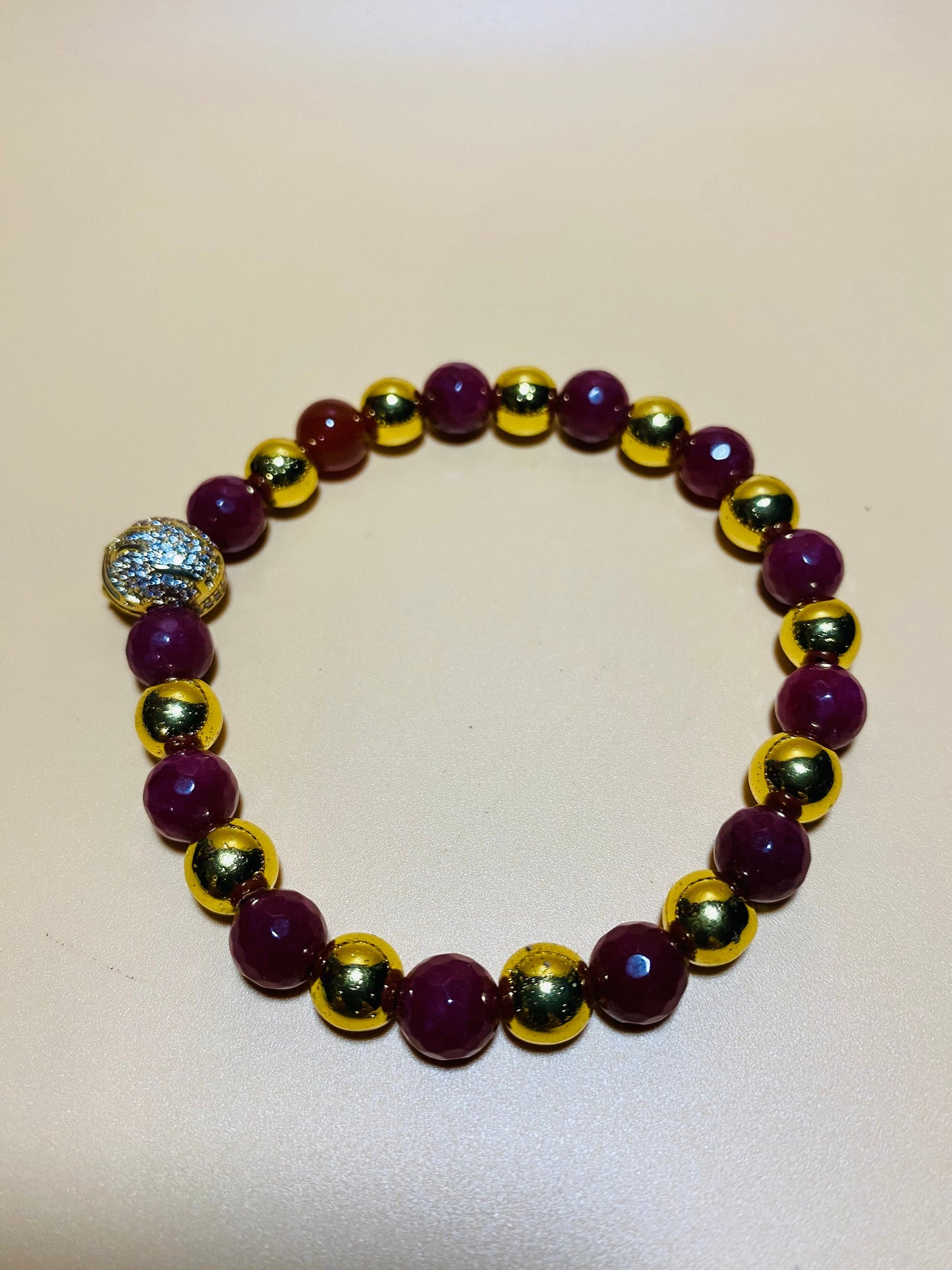 Washington Commanders Mens Bracelets, Mens Jewelry with Natural Gemstone Beads, Gifts for Him