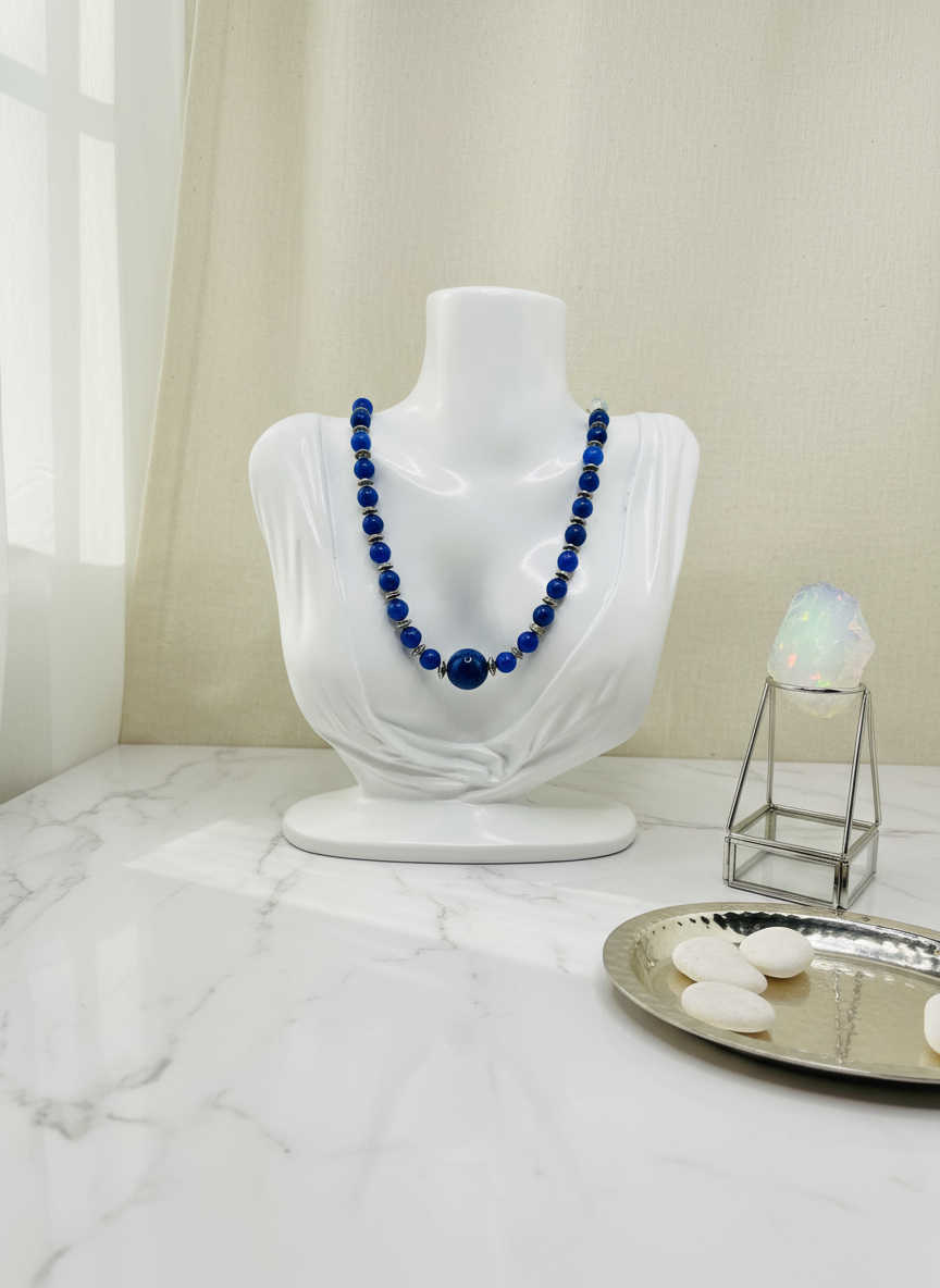 Lapis Lazuli Necklace Enhanced