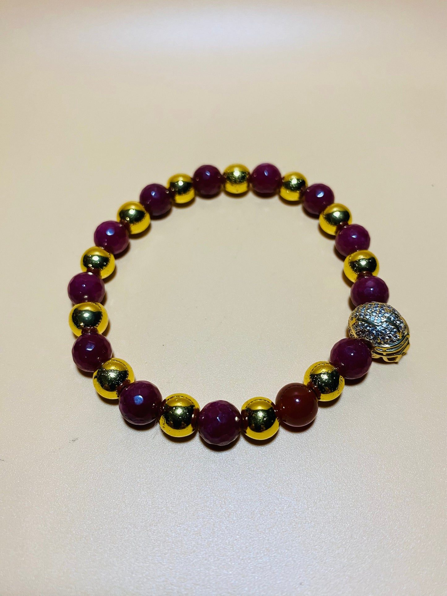 Washington Commanders Mens Bracelets, Mens Jewelry with Natural Gemstone Beads, Gifts for Him