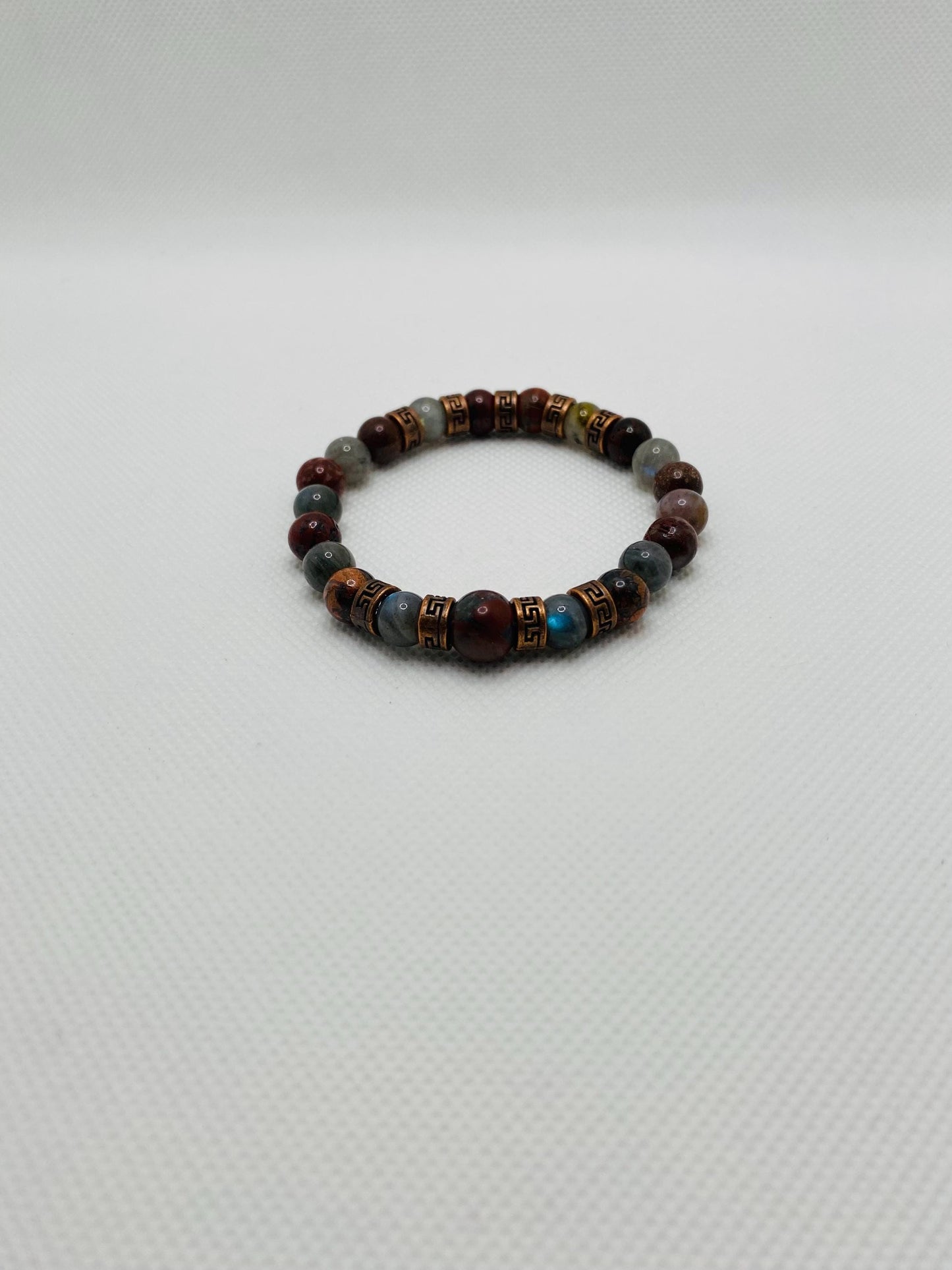 Mens Bracelets with Natural Labradorite Gemstone Beads - Tibetan Jewelry for Women