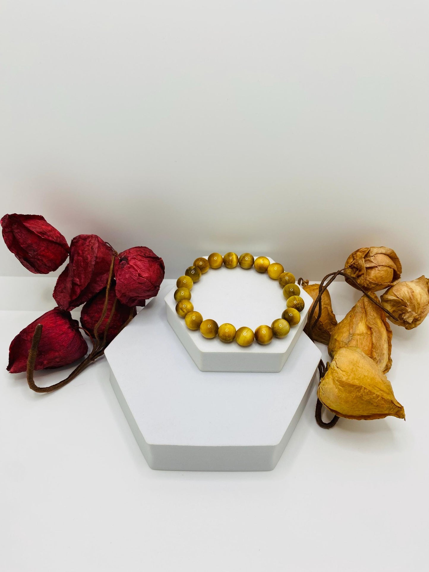 Golden Tiger's Eye Gemstone Bracelet: Handmade Unisex Jewelry