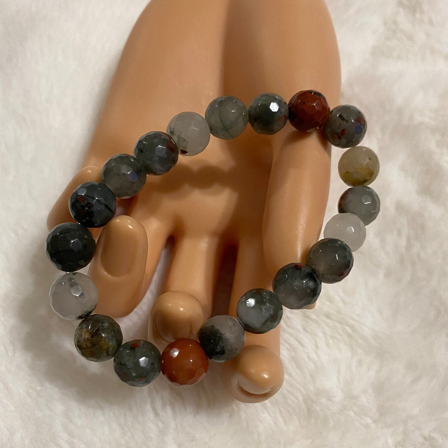 Red Jasper Gemstone Bracelet: Custom African Jewelry Gift