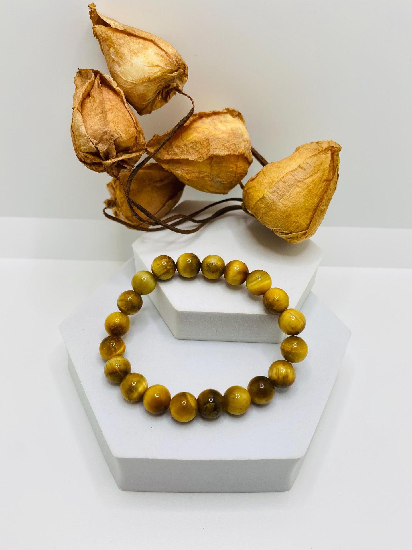 Golden Tiger's Eye Gemstone Bracelet: Handmade Unisex Jewelry