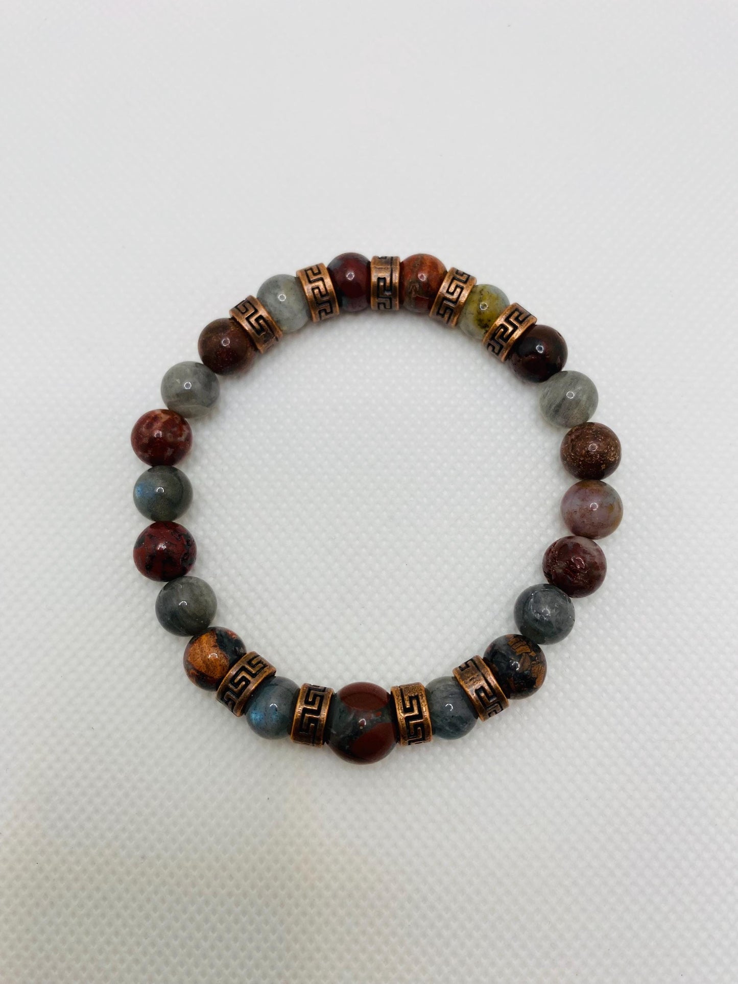 Mens Bracelets with Natural Labradorite Gemstone Beads - Tibetan Jewelry for Women