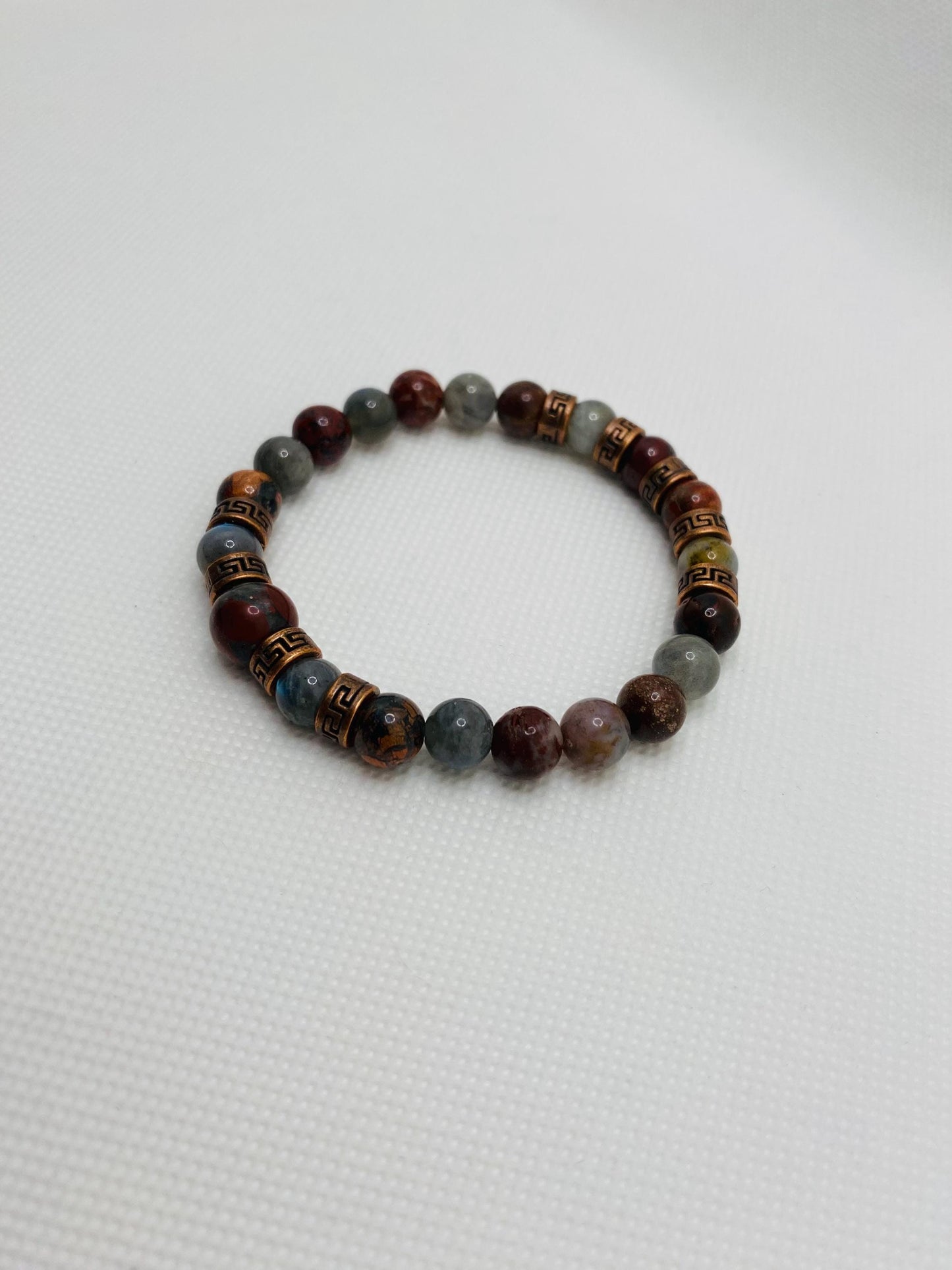 Mens Bracelets with Natural Labradorite Gemstone Beads - Tibetan Jewelry for Women