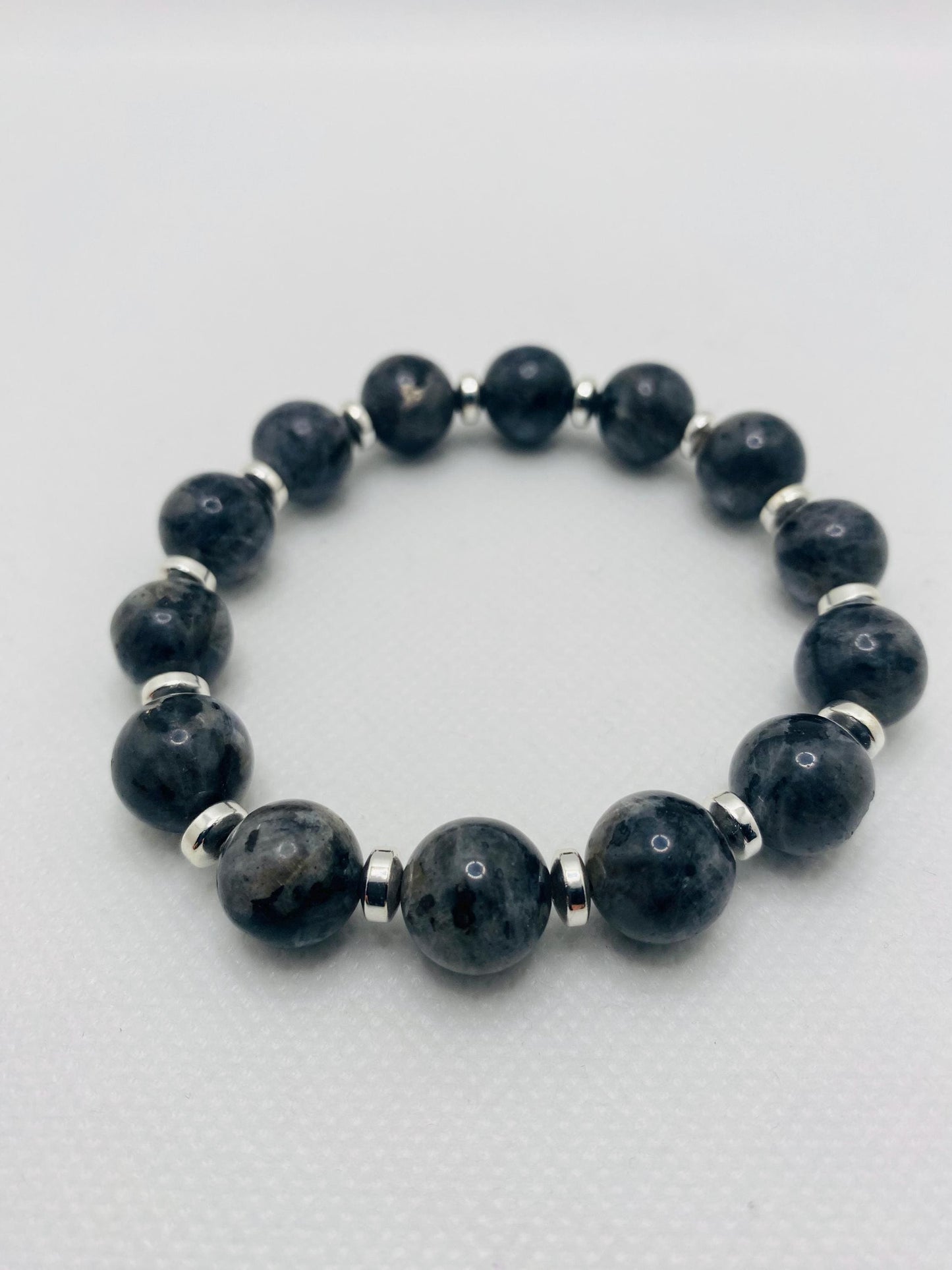 Handmade Labradorite Bracelet for Men: Beaded Gemstone Jewelry
