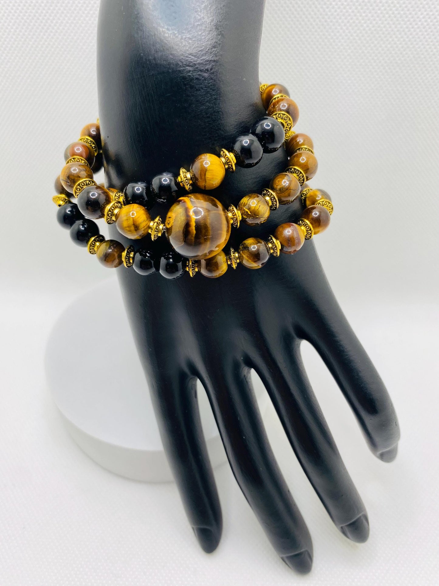 Handmade Tigers Eye Necklace: Tibetan Style Gemstone Jewelry