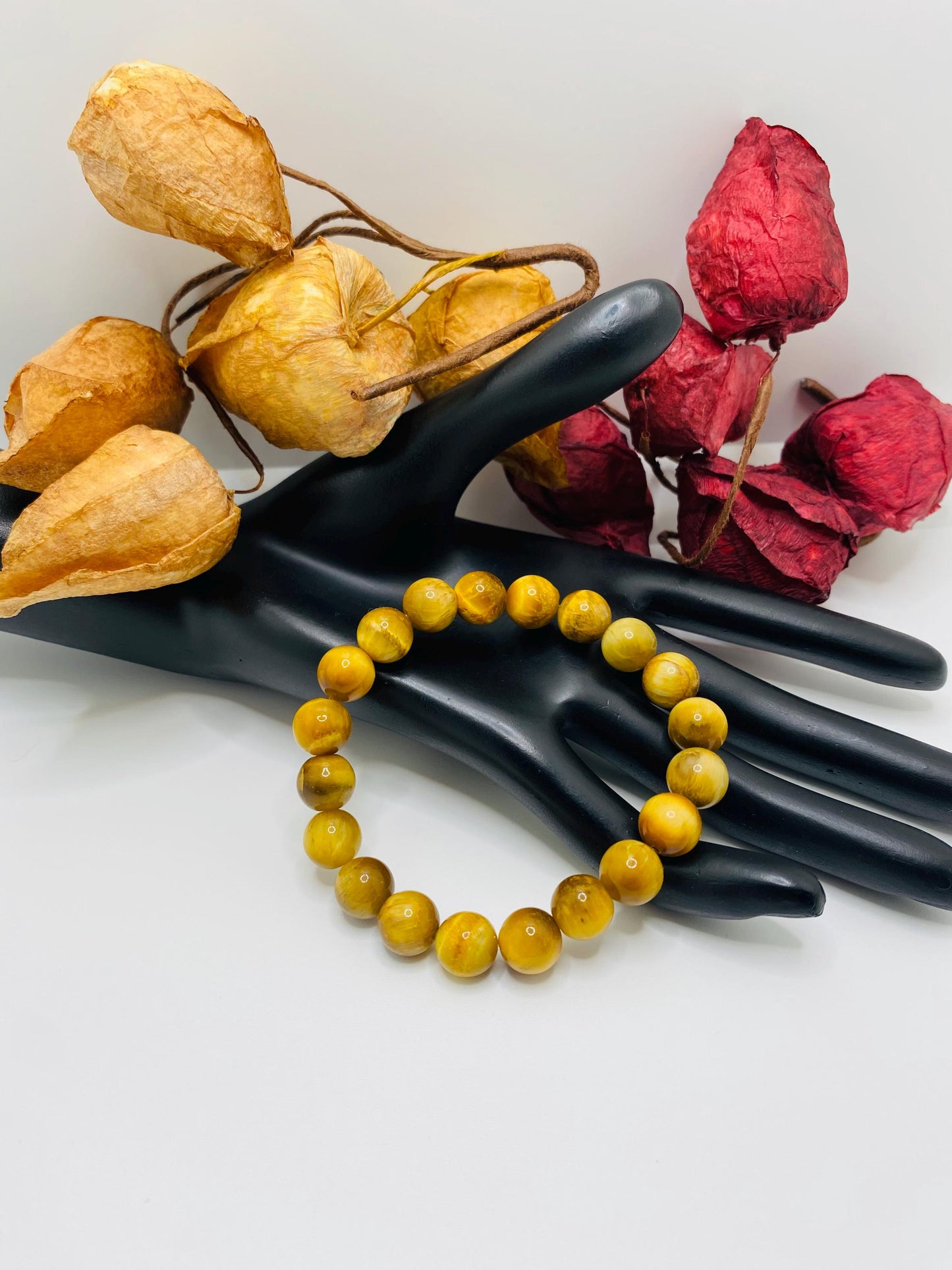 Golden Tiger's Eye Gemstone Bracelet: Handmade Unisex Jewelry