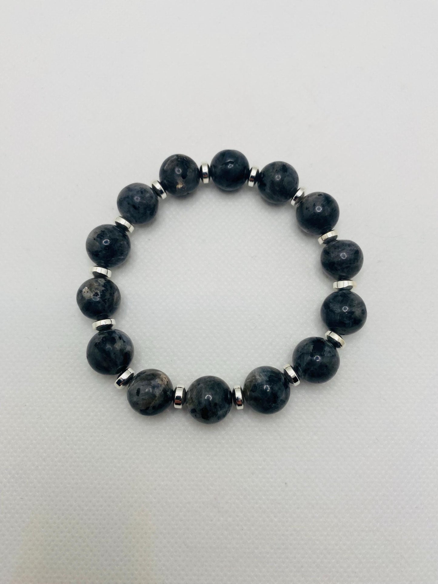 Handmade Labradorite Bracelet for Men: Beaded Gemstone Jewelry