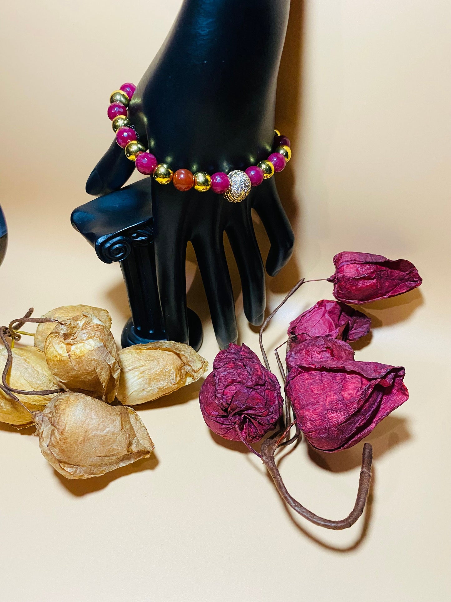 Washington Commanders Mens Bracelets, Mens Jewelry with Natural Gemstone Beads, Gifts for Him