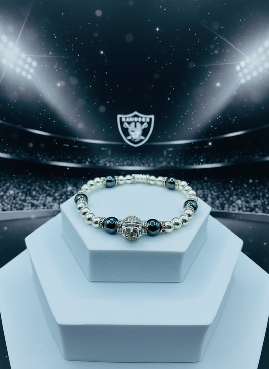 Background for Las Vegas Raiders Bracelet