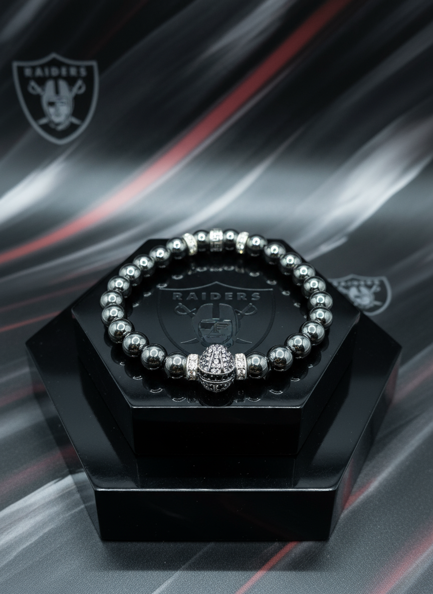 Background for Las Vegas Raiders Bracelet