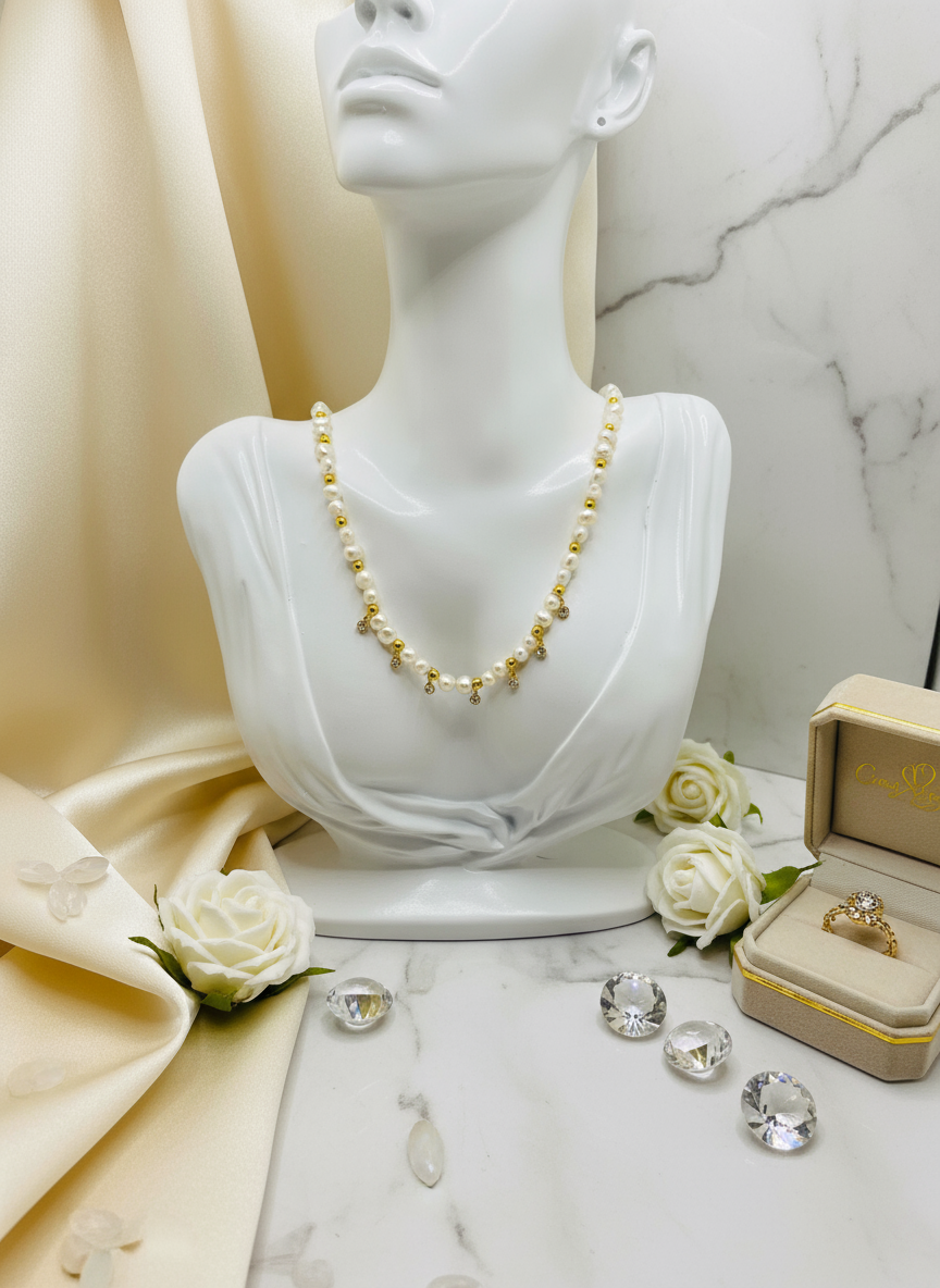Baroque Pearl Necklace Enhanced