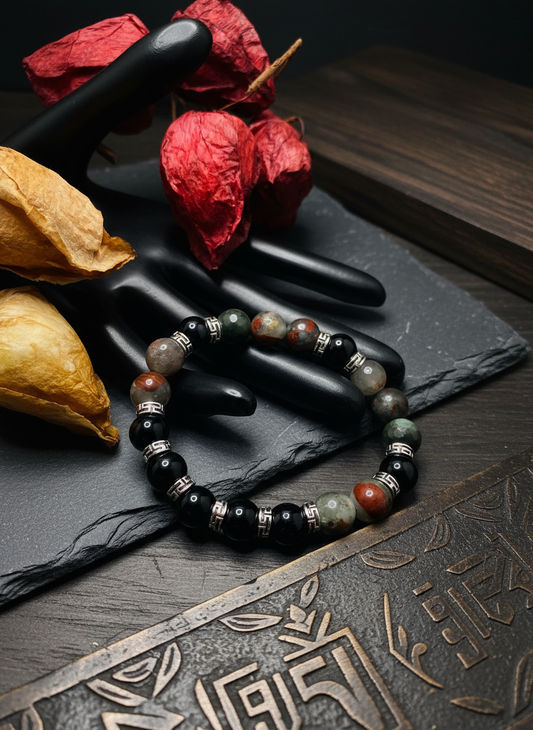 Black Onyx Jasper Bracelet Enhanced