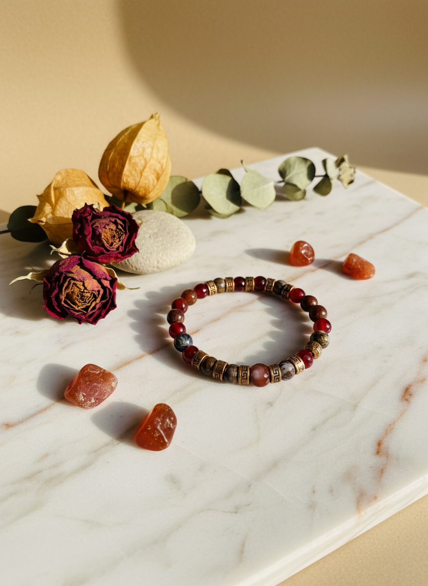 Carnelian Bracelet Styled Product Image