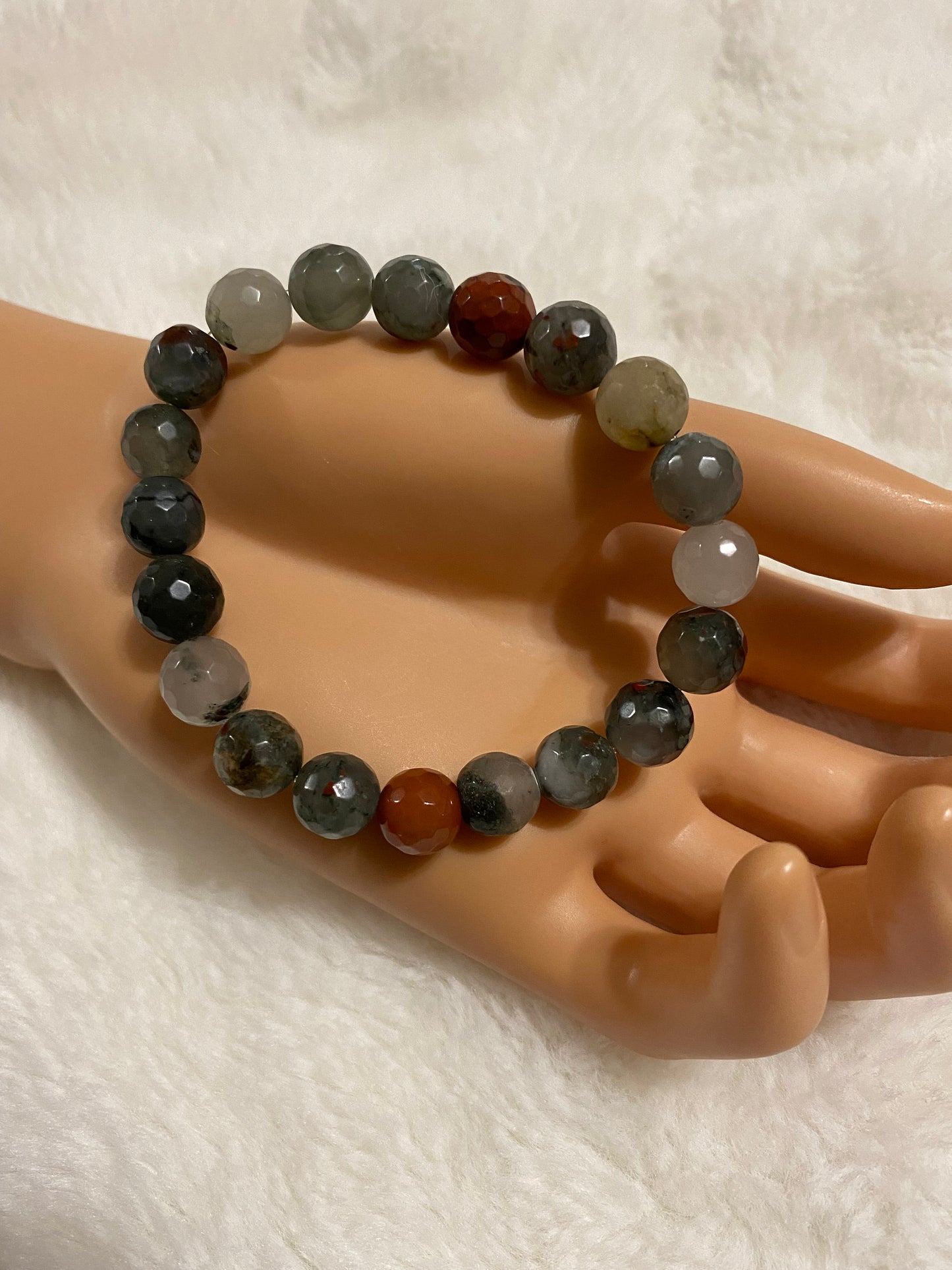 Red Jasper Gemstone Bracelet: Custom African Jewelry Gift
