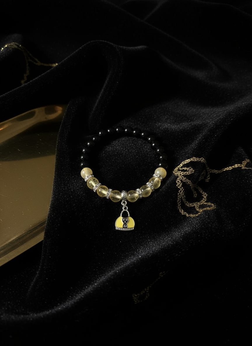 Citrine Black Onyx Bracelet Enhanced - Luxe Version