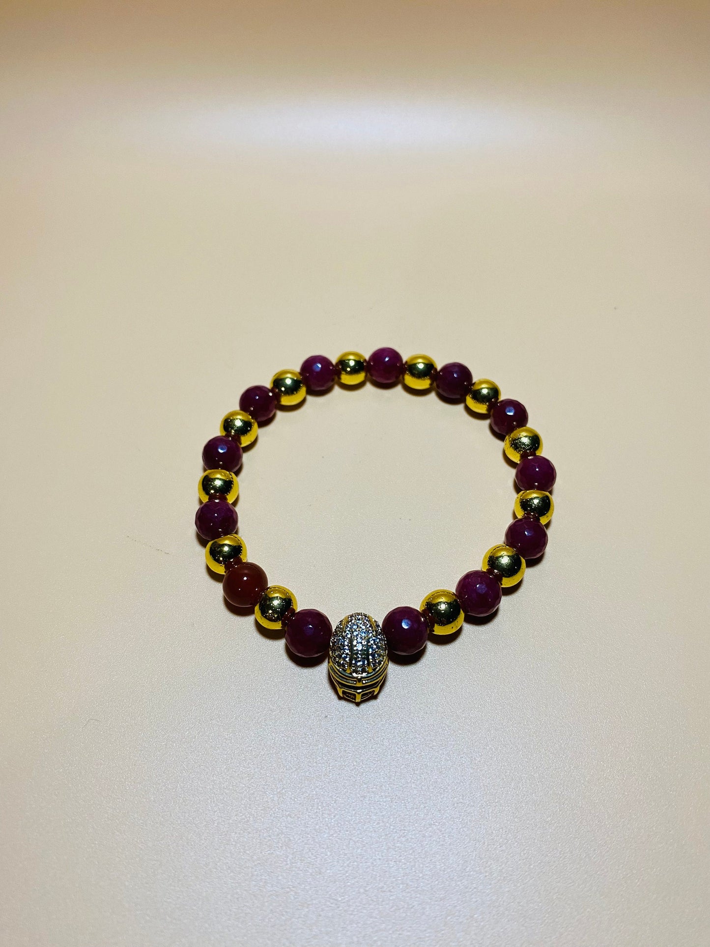 Washington Commanders Mens Bracelets, Mens Jewelry with Natural Gemstone Beads, Gifts for Him