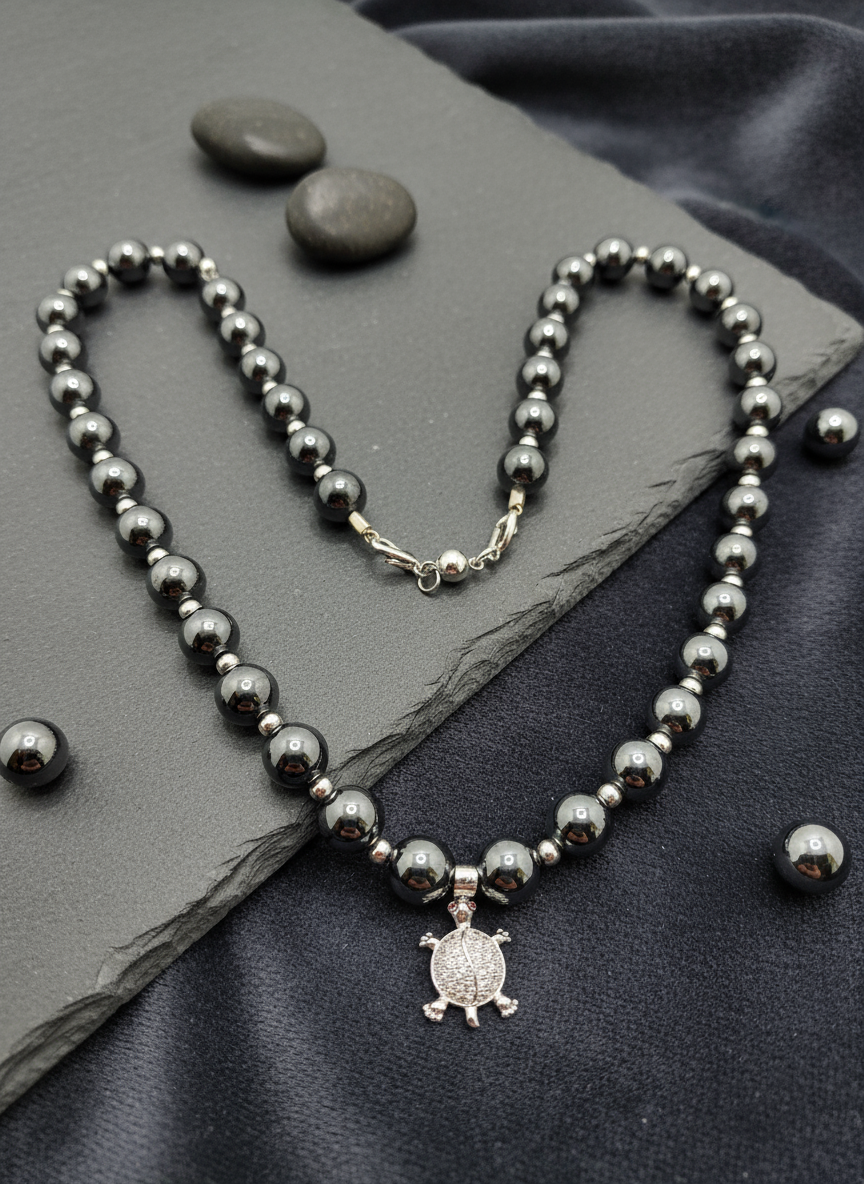 Hematite Gemstone Necklace Background