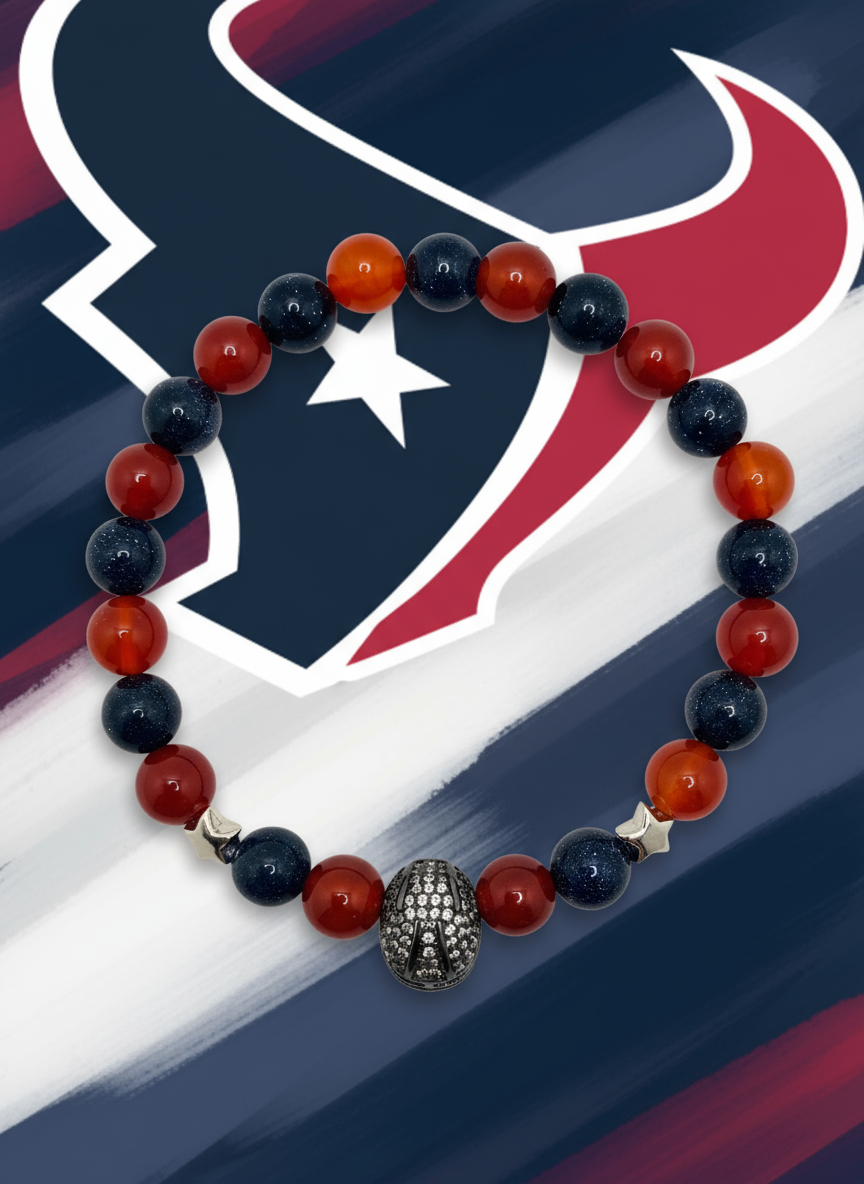 Houston Texans Bracelet - Front Helmet View