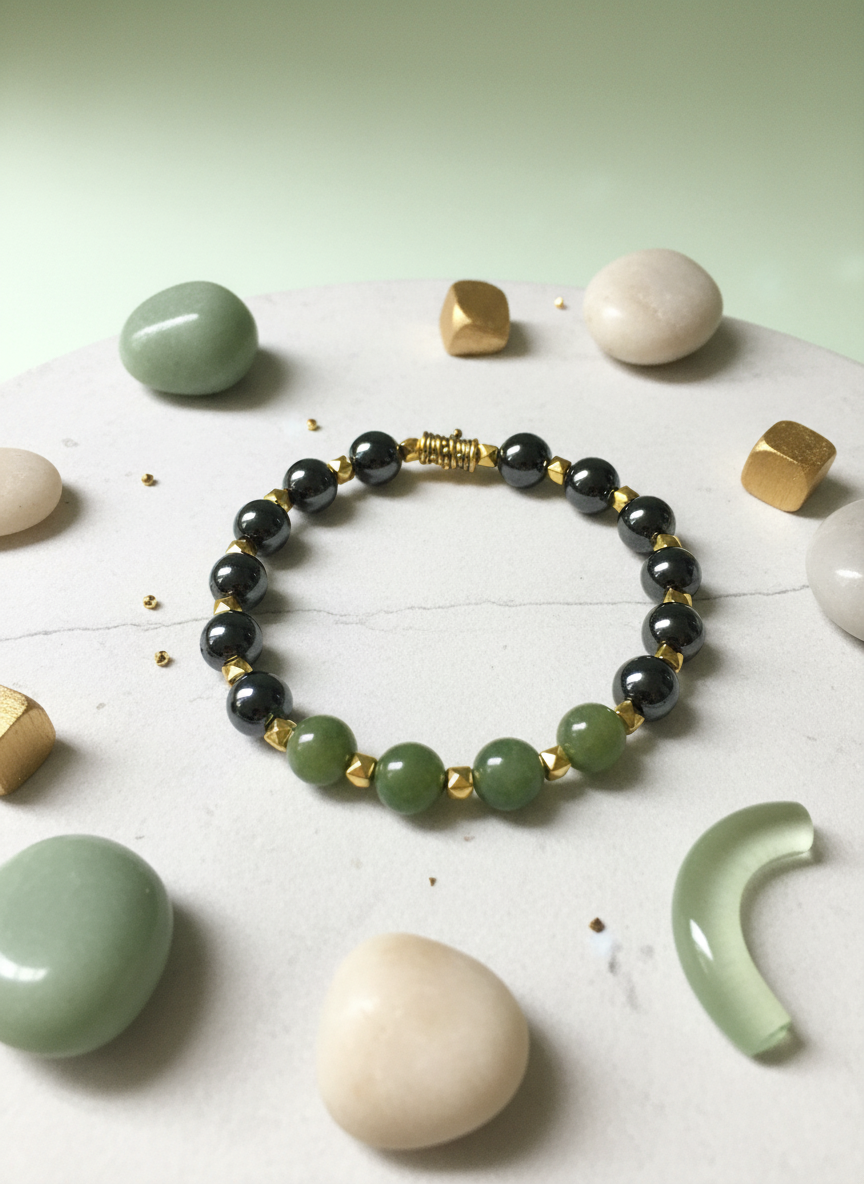 Jade Hematite Bracelet - Lighter Colors