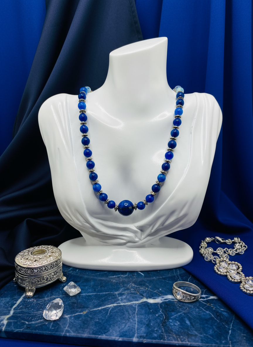 Lapis Lazuli Necklace Enhanced - Luxe Version