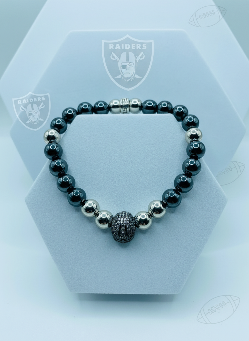 Las Vegas Raiders Bracelet Background - Lighter Version