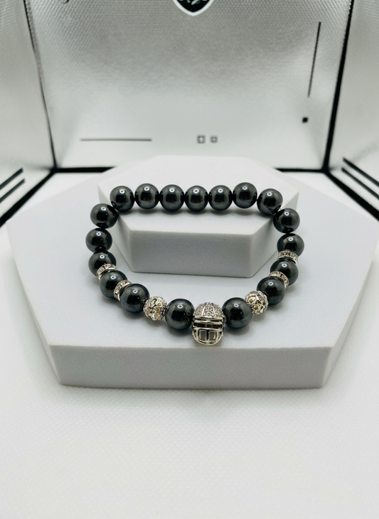Las Vegas Raiders Bracelet - More Silver
