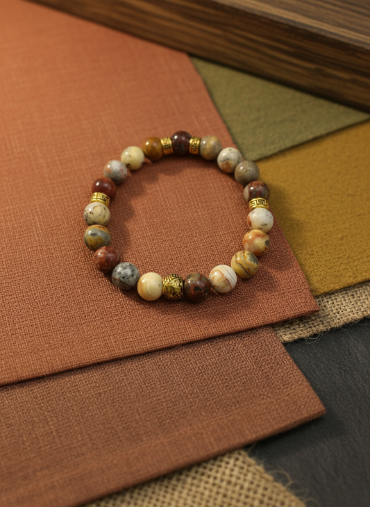 Men's Agate Tibetan Bracelet - Balanced Style