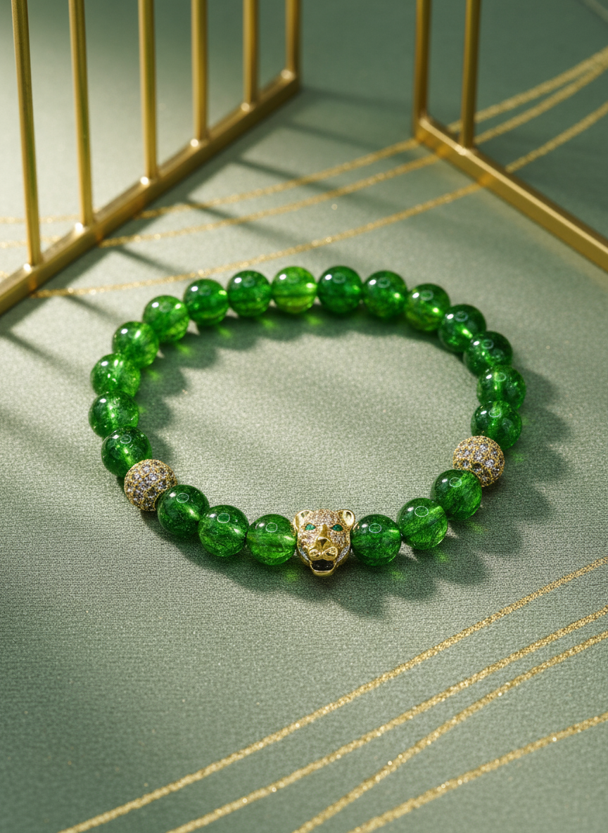 Men's Quartz Tiger Bracelet - Refined Elegant Style