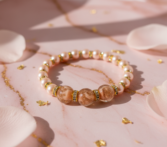 Pink Mother of Pearl Bracelet - Using Actual Product Images
