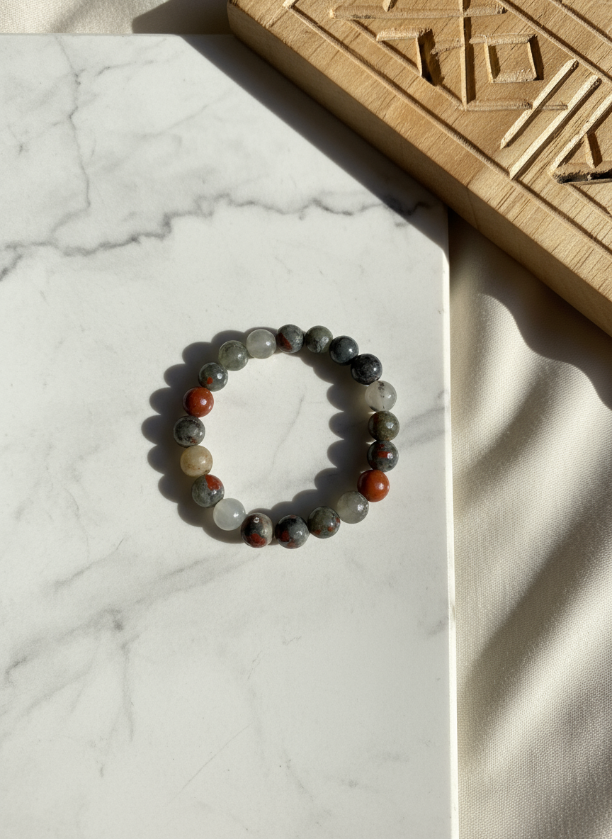 Red Jasper African Bracelet Enhanced