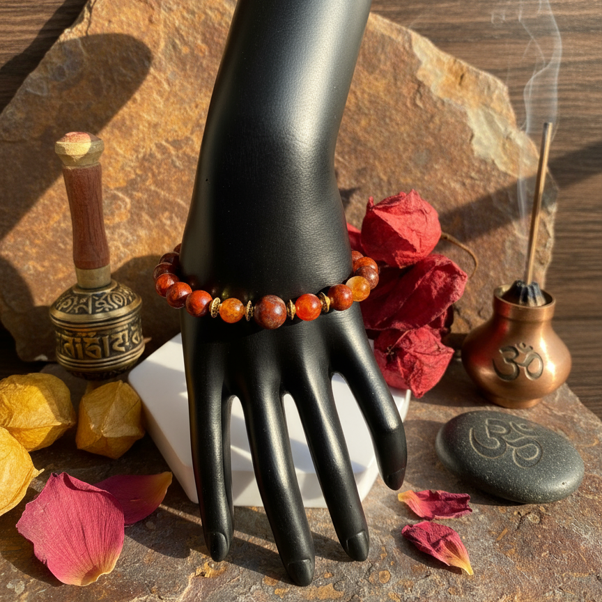 Red Jasper Bracelet Enhanced