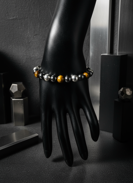 Tigers Eye Hematite Bracelet Enhanced