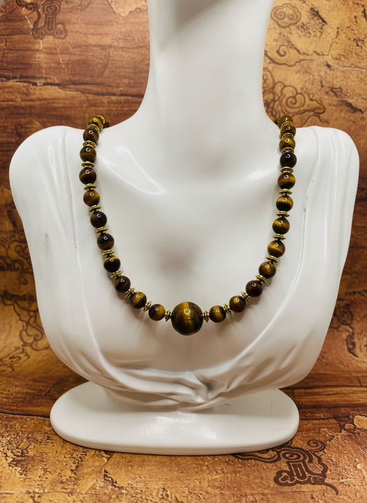 Tigers Eye Necklace Enhanced