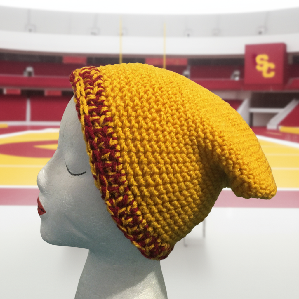 USC Trojans Crochet Beanie Enhanced