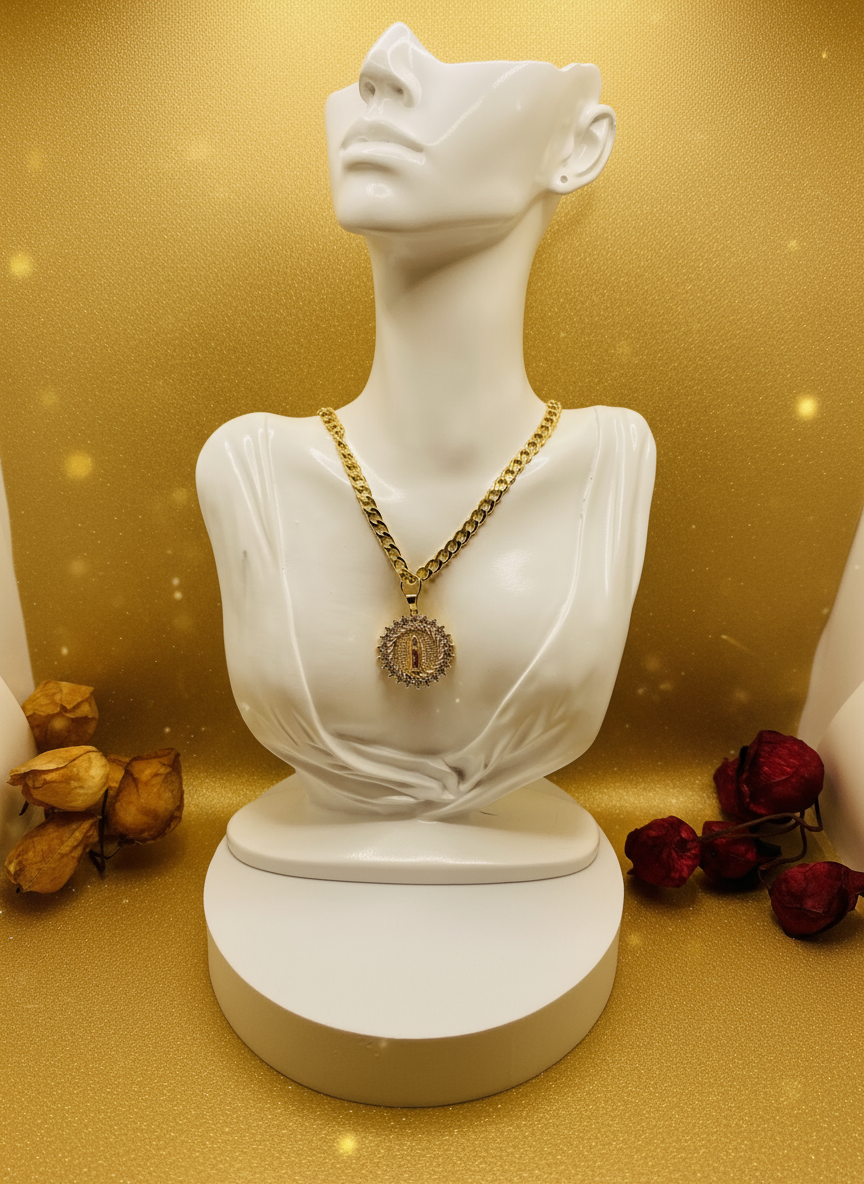 Virgin Mary Gold Necklace - Warm Elegant Style