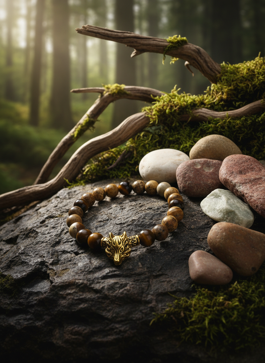 Wolf Head Charm Bracelet Background